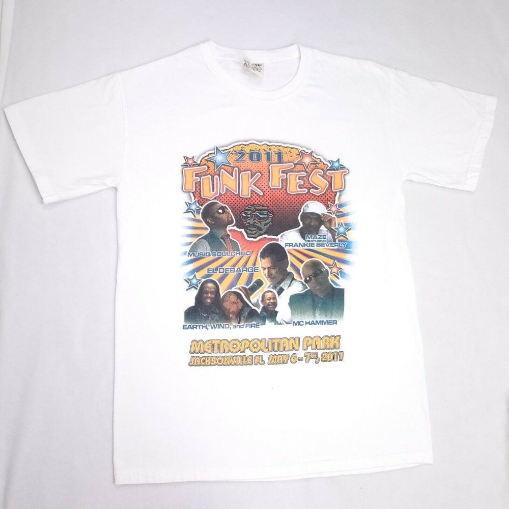 Earth Wind Fire Mc Hammer Rap Concert T Shirt Tee